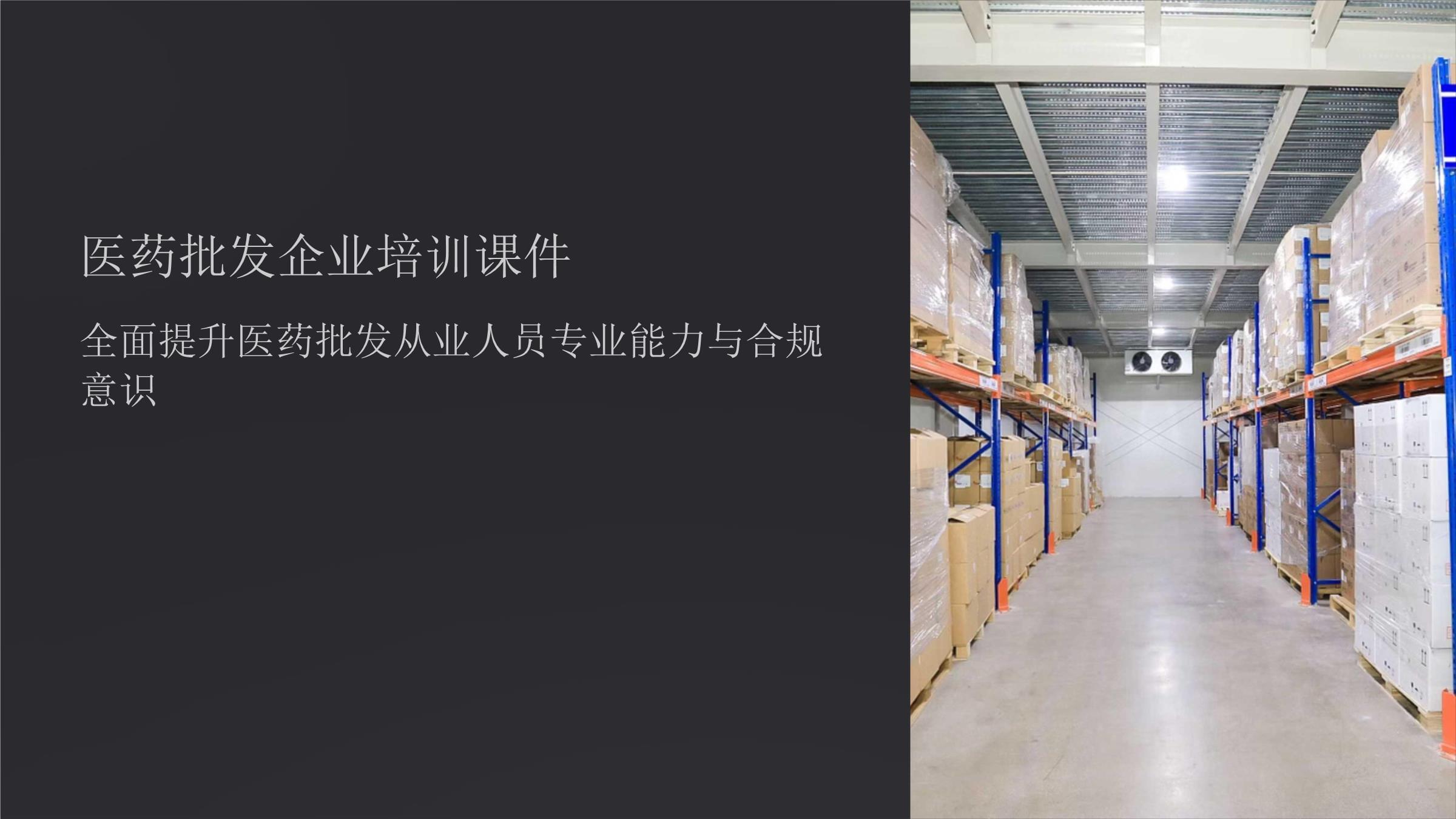 药品批发企业培训课件 合规经营与效率提升